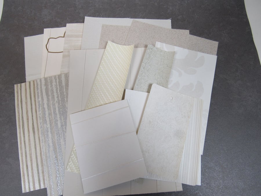 Mixed Whites, Greys, Silvers Wallpaper Craft Pack