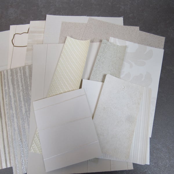 Mixed Whites, Greys, Silvers Wallpaper Craft Pack