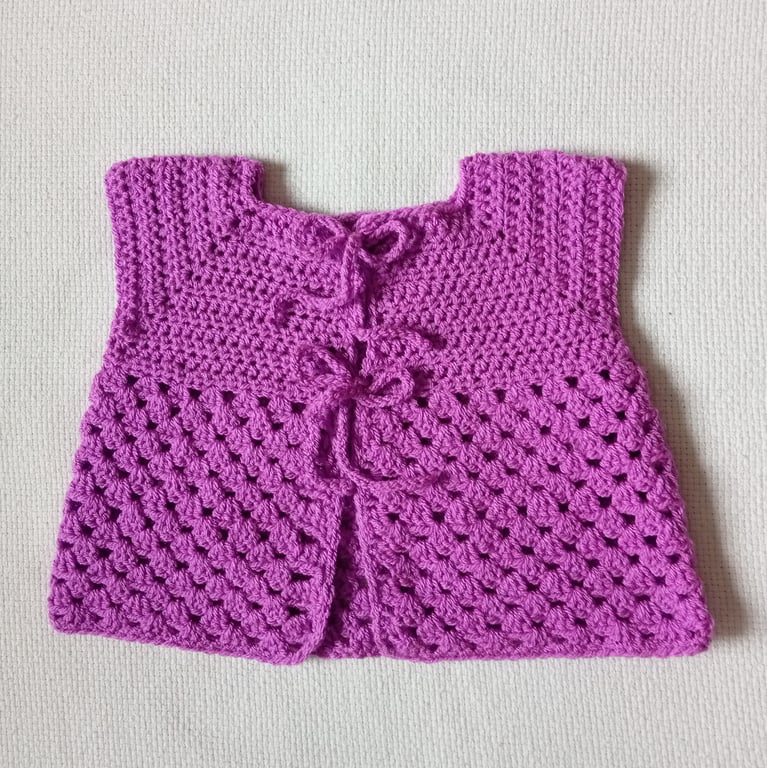 CROCHET PATTERN PDF Magenta Cardigan for Baby