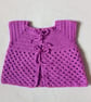 CROCHET PATTERN PDF Magenta Cardigan for Baby - Image 1