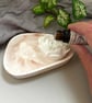 Blush Marbled Trinket Tray with White Rose Essential Oil Fragrance Stone - Image 3