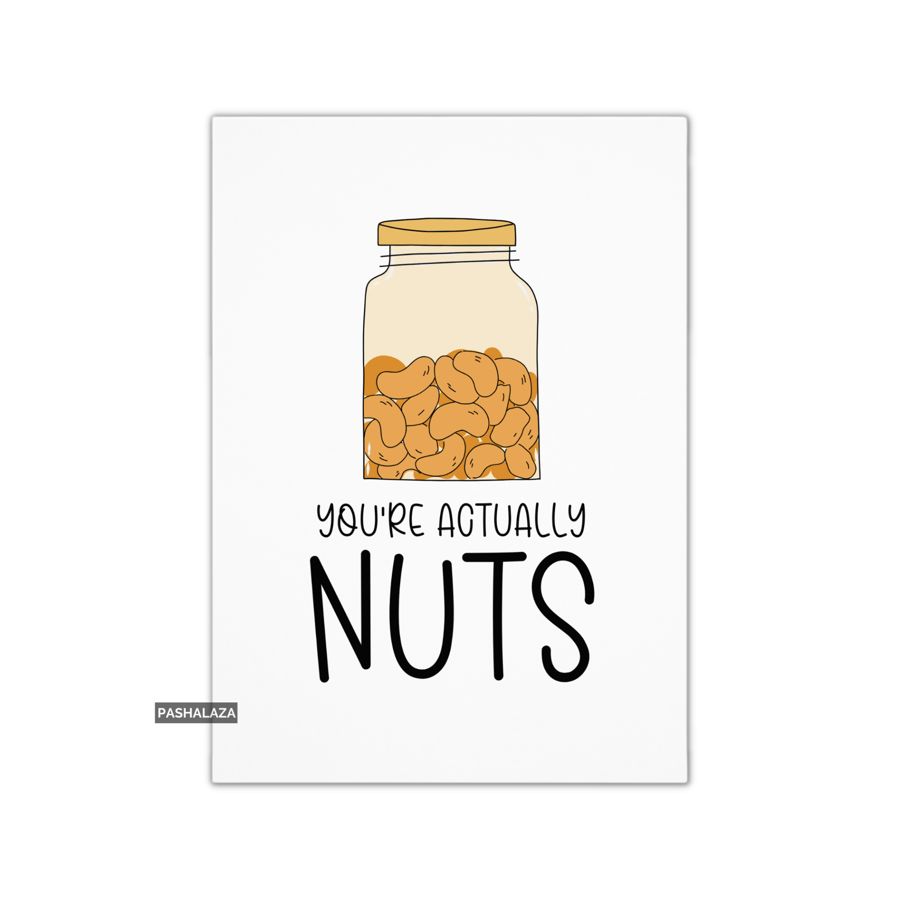 Novelty Greeting Card For Any Occasion Nuts Folksy