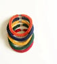  Knotted Cotton Statement necklace in yellow and orange, Sustainable jewellery - Image 4