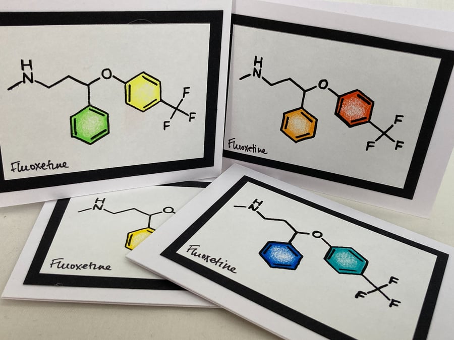 Fluoxetine small greetings card