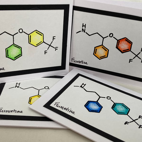 Fluoxetine small greetings card