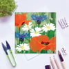 Poppy card - wildflower, meadow, remembrance