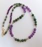 Amethyst, Moss Agate & Crystal Necklace - Birthday, Anniversary, Gifts For Her - Image 3