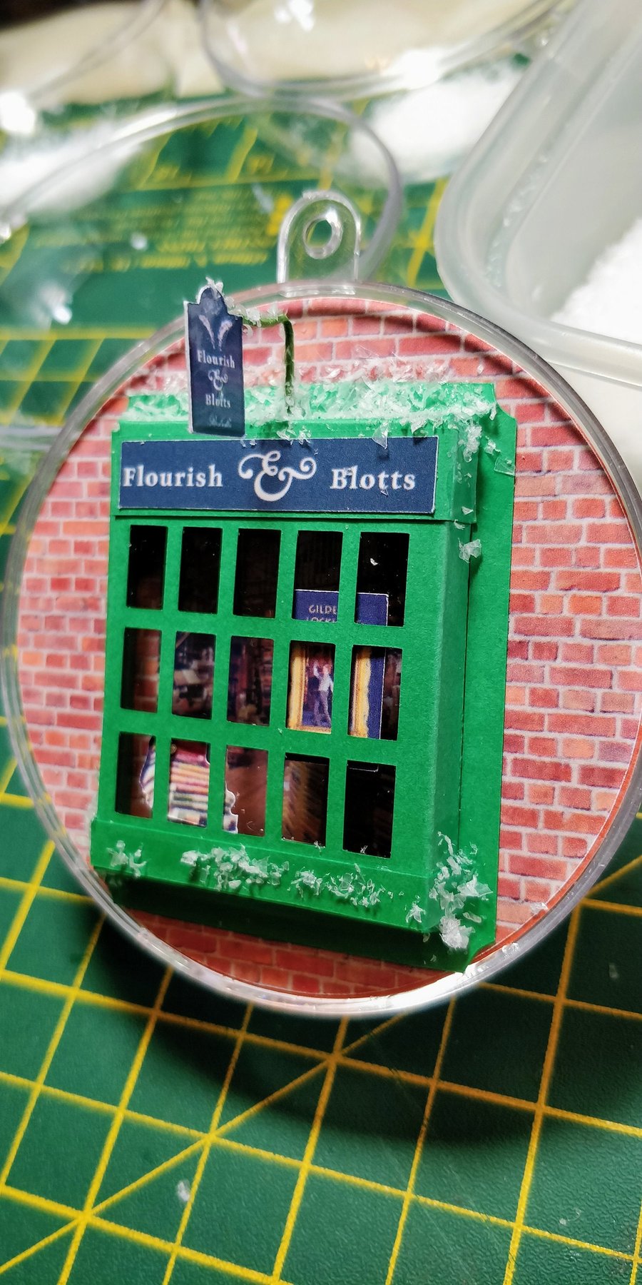 Wizard bookshop - bauble decoration 