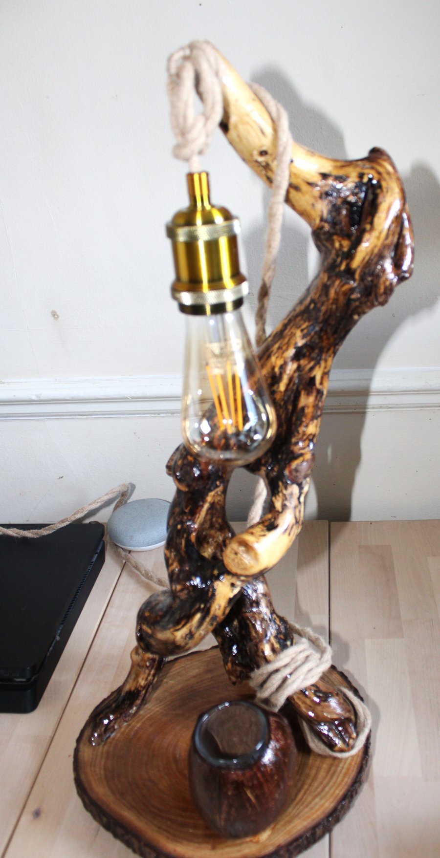 Floor lamp, Lampshade For Floor Lamp, Driftwood Table Lamp, Wooden Floor Lamp