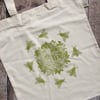 Green Man Eco Tote Bag (Hand Printed Organic Cotton)