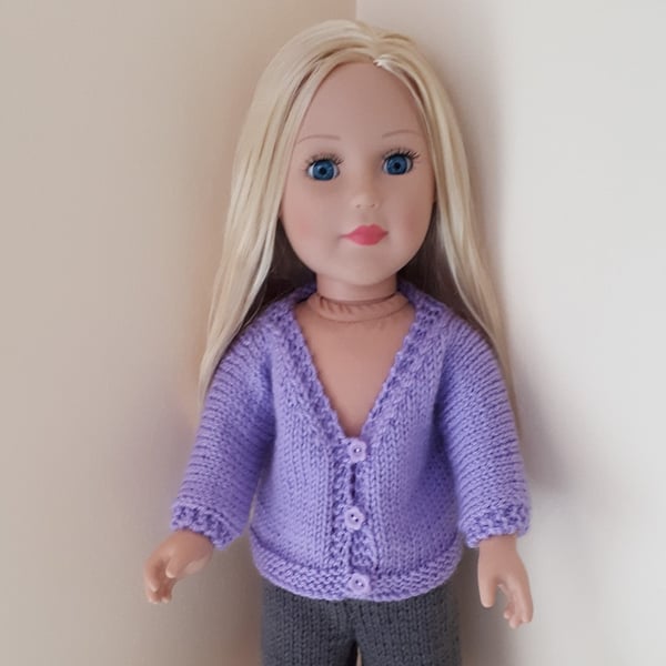 KNITTING PATTERN PDF Wisteria Cardigan for Doll