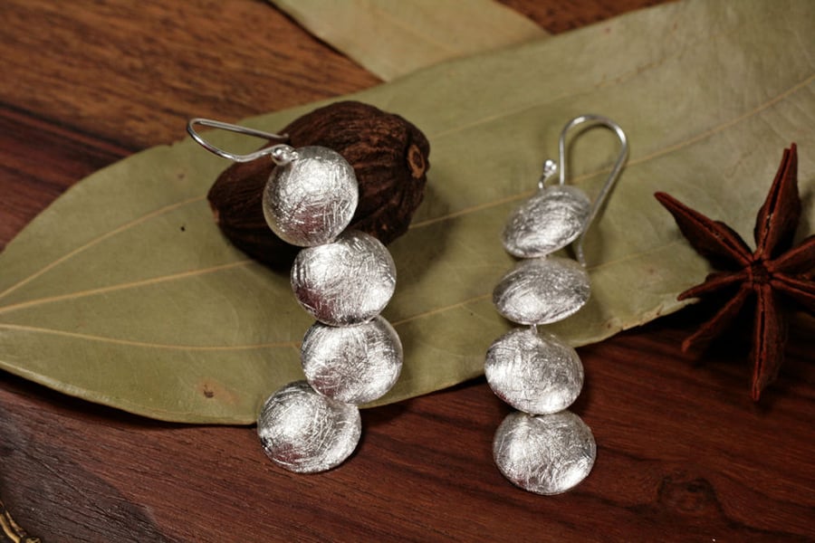Long Silver Earrings, Silver Earrings, Sterling Silver Earrings, Dangle Earrings