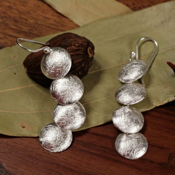 Long Silver Earrings, Silver Earrings, Sterling Silver Earrings, Dangle Earrings