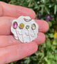 Gemstone Flower Pendant Handmade 