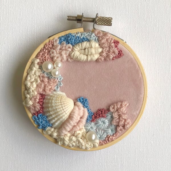 Pink tides a 3 inch art piece 