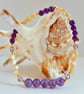 Amethyst & Mother Of Pearl Bracelet With Swarovski Crystals - Handmade In Devon. - Image 3
