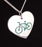 Bicycle Heart Pendant (Large), Handmade Jewellery for Cyclist - Image 5