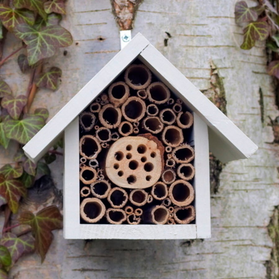 Small Bee Hotel in White.