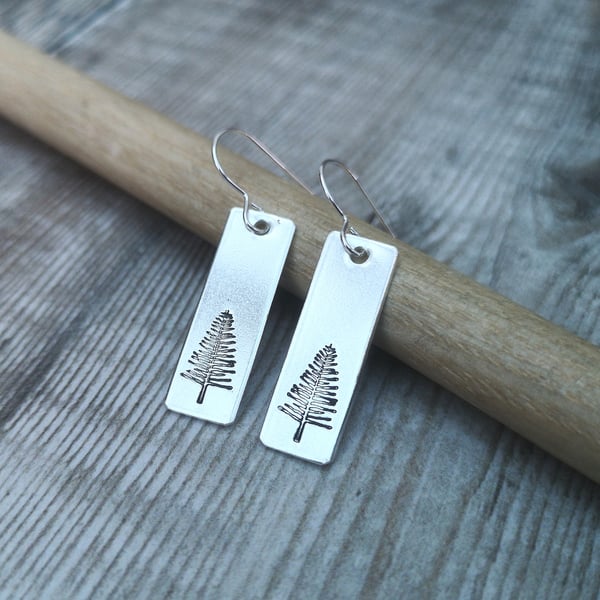 Sterling Silver Evergreen Tree Earrings - SILV070