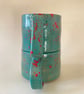 Turquoise splat cup set. - Image 2
