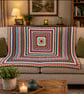 Handmade Multicoloured Crochet Blanket – Colourful Throw for a Sofa or Bed