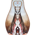 Woodland animal totem A4 print 