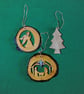 Christmas Tree Decoration - Set of 3 (Nativity Scene, Angel, & Christmas Tree) - Image 1