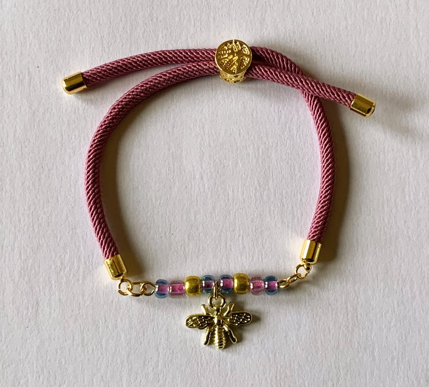 Twisted Milan Cord Slider Bracelet .