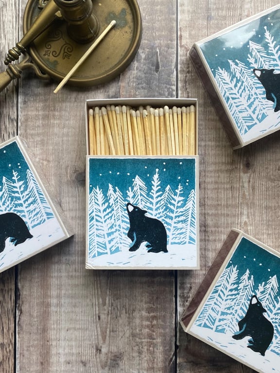'Stargazey Bear' Luxury Safety Matches 