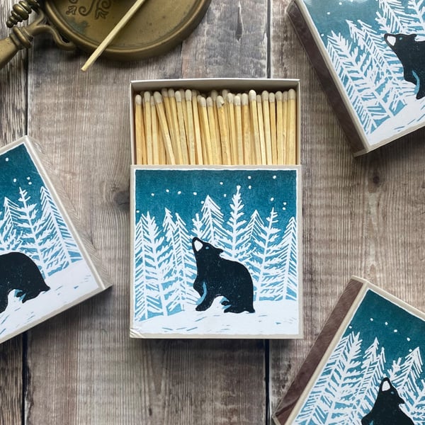 'Stargazey Bear' Luxury Safety Matches 