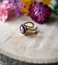 Pink and Yellow Blossom Gold Ring - Hypoallergenic - Image 2