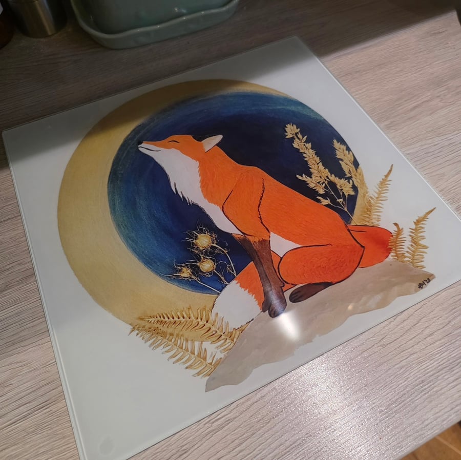 Fox & The Moon Glass Chopping Board 