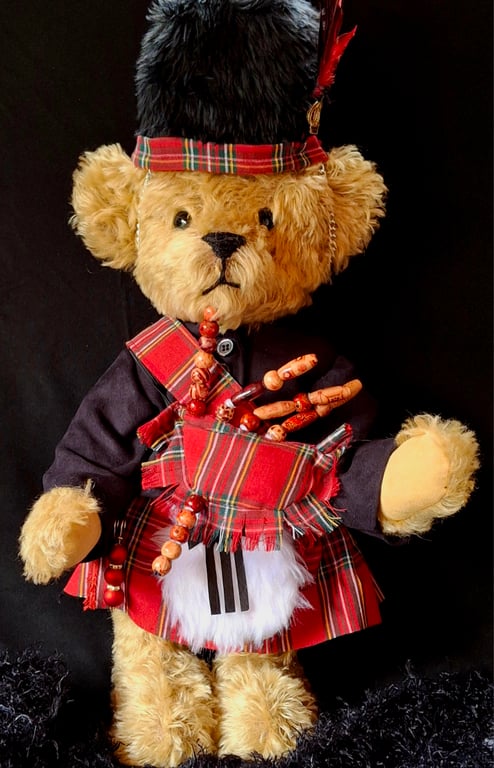 Hamish McSnuggles a Hand Sewn Mohair Teddy Bear