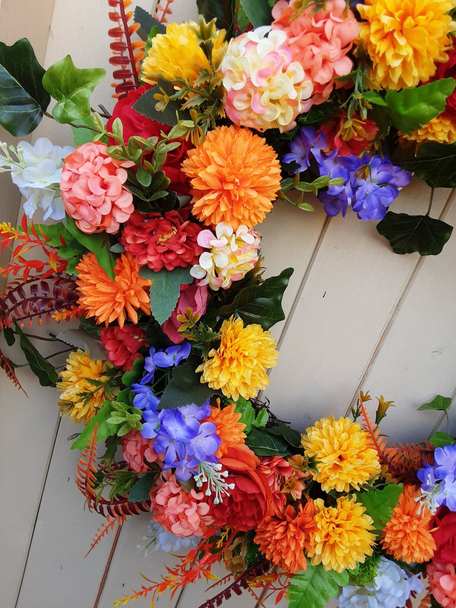Fancy. Large wreath. Door wall table grave weddings. 