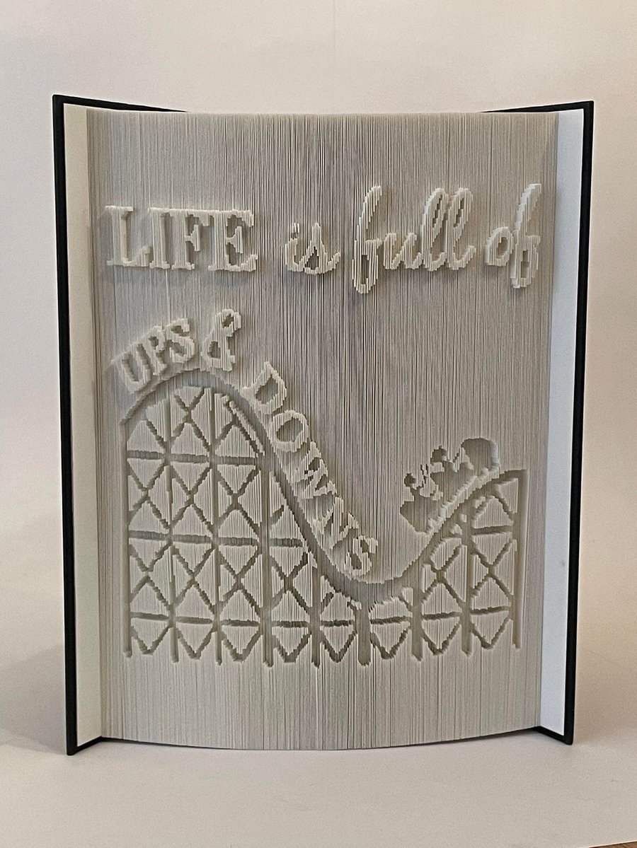 Roller Coaster 180 CUT & FOLD Book Folding Pattern - EMAILED PDF PATTERN