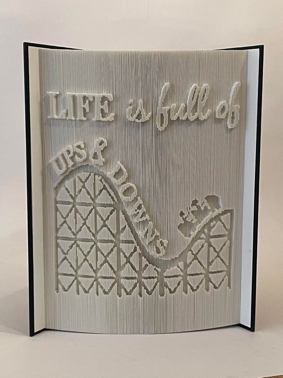 Roller Coaster 180 CUT & FOLD Book Folding Pattern - EMAILED PDF PATTERN