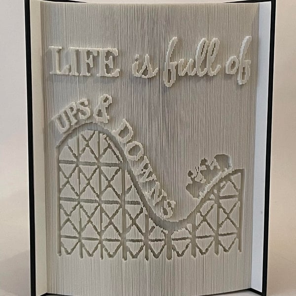 Roller Coaster 180 CUT & FOLD Book Folding Pattern - EMAILED PDF PATTERN