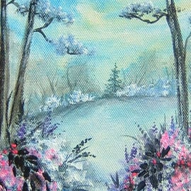 acrylic art original landscape painting ( ref F 525)