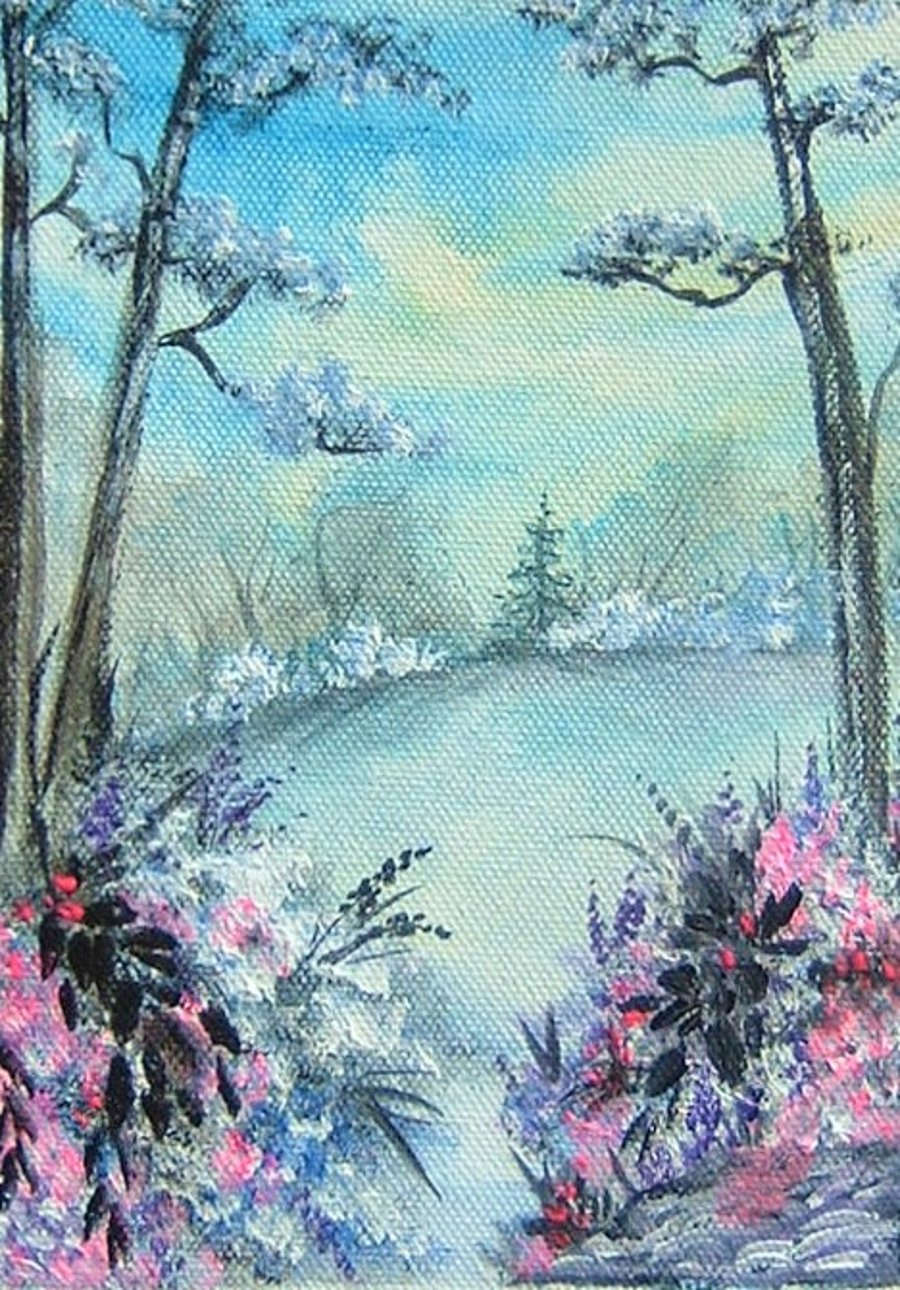 acrylic art original landscape painting ( ref F 525)