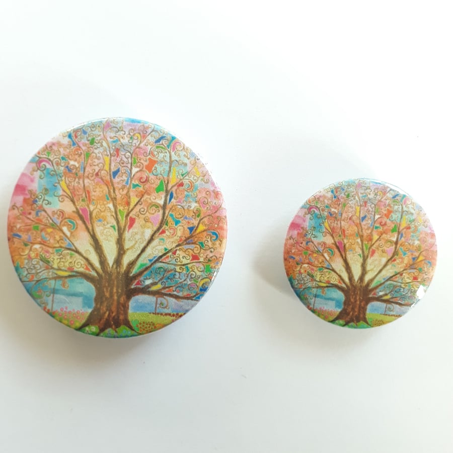 Tree of Life Pin Button Badge 25mm or 38mm