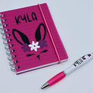 A6 - personalised notebook and pen - back to school - university - office