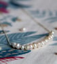 Pearl Necklace Silver & Pearls Row - Image 2