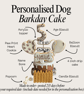 Personalised Dog Birthday Cake treat box, Homemade iced cake and biscuits 