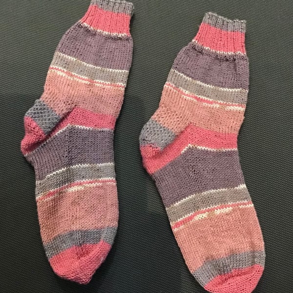 Hand Knit  Bamboo Socks 