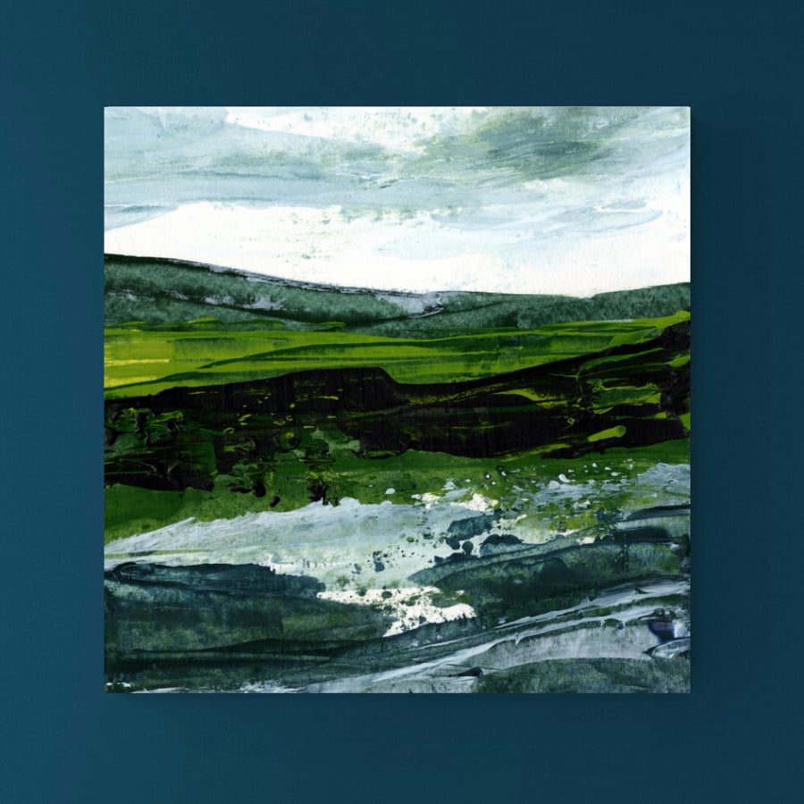 ‘As the Waves Crash on the Rocks’ 12 x 12” Seascape Print