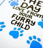 Father's Day Card From The Dog, Fathers Day Card From The Cat, Furry Child - Image 6