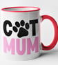 Cat Mum Mug Paw Print Cute Mum Animal Pet Lover Birthday Christmas Gift - Image 2