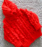 16" Red Aran Jacket with Hood