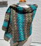 Rectangular lace wrap shawl or oversized scarf in soft merino wool  - Image 1