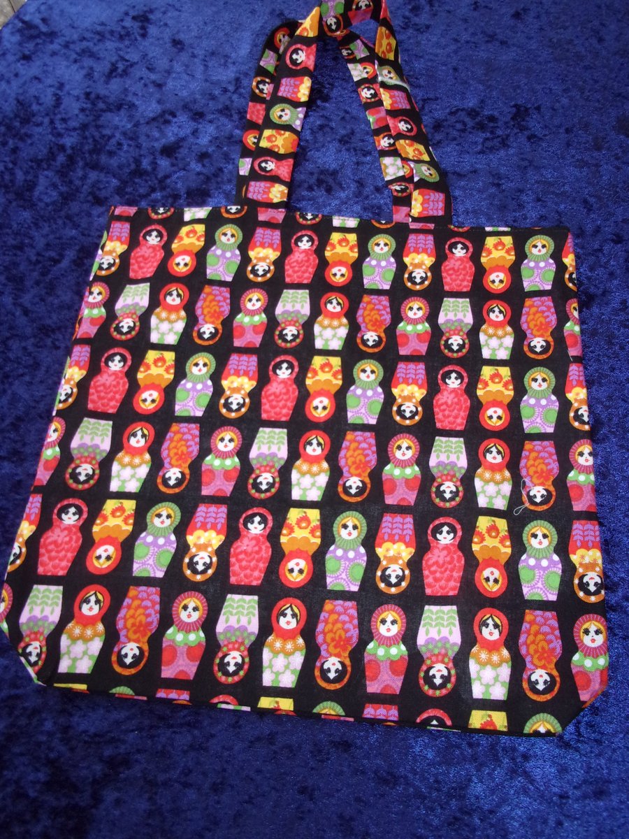 Russian Dolls Fabric Shopping Bag